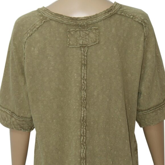 Free People We The Free Like No Other Tee Top Scoop Neck Green XL - Picture 8 of 9